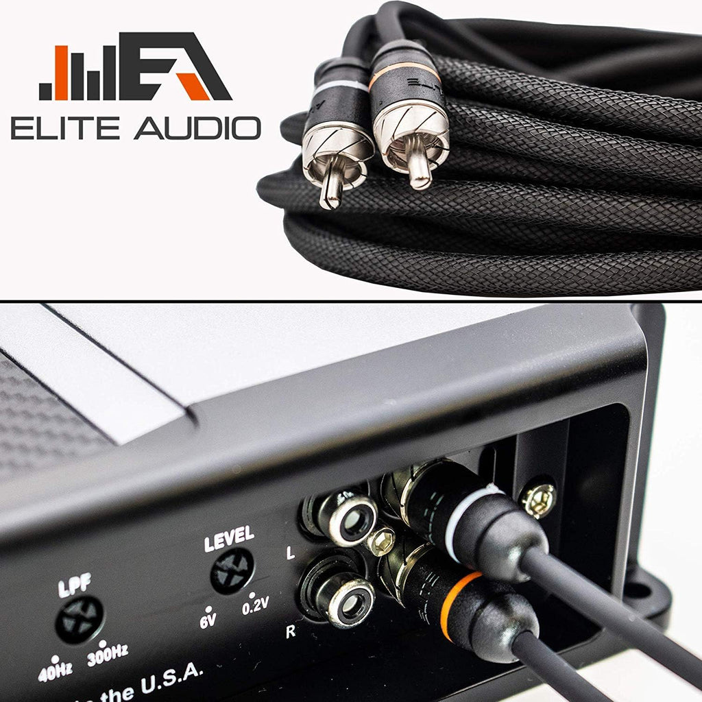 100% OFC Copper RCA Interconnects Stereo Cable, 2 Channel 1.5' (2 x RCA Male to 2 x RCA Male), Pack of 2 W960