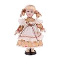 30cm Porcelain Girl Doll Figure with Yellow Clothes N86505