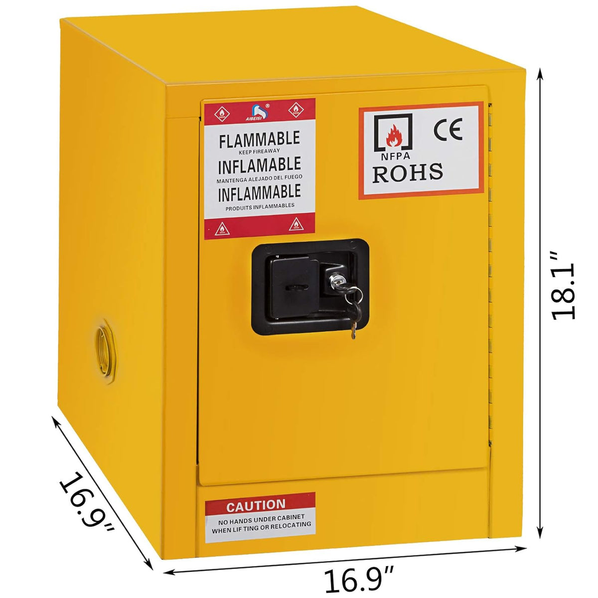 Galvanized Steel Flammable Storage Cabinet with Adjustable Shelf N77710