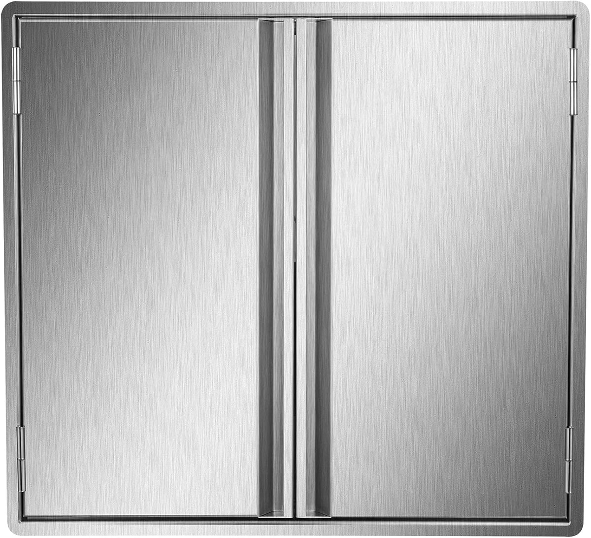 Outdoor Kitchen BBQ Access Door Stainless Steel Double Wall Vertical Door B82778