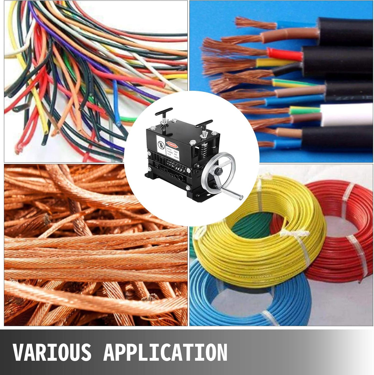 1.5-20mm 7 Channels Manual Hand Cranked Wire Stripping Machine Q743404