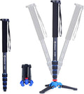 Monopod Tripod with Feet for Camera DSLR Camcorder DV, Lightweight Portable Aluminum Alloy Unipod, Tripod Base Included, 5 Sections up to 65 inch T809133