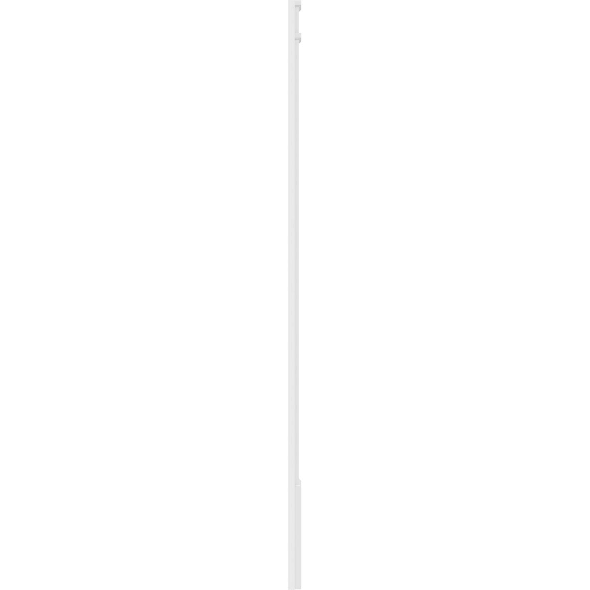 Two Equal Flat Panel PVC Pilaster with Decorative Capital & Base (Pair) P80663