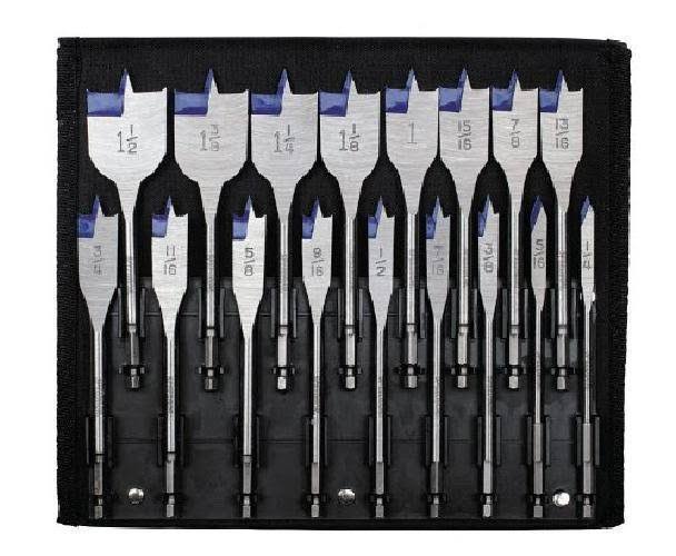 17-Piece Spade Bit Set with Storage Case J221