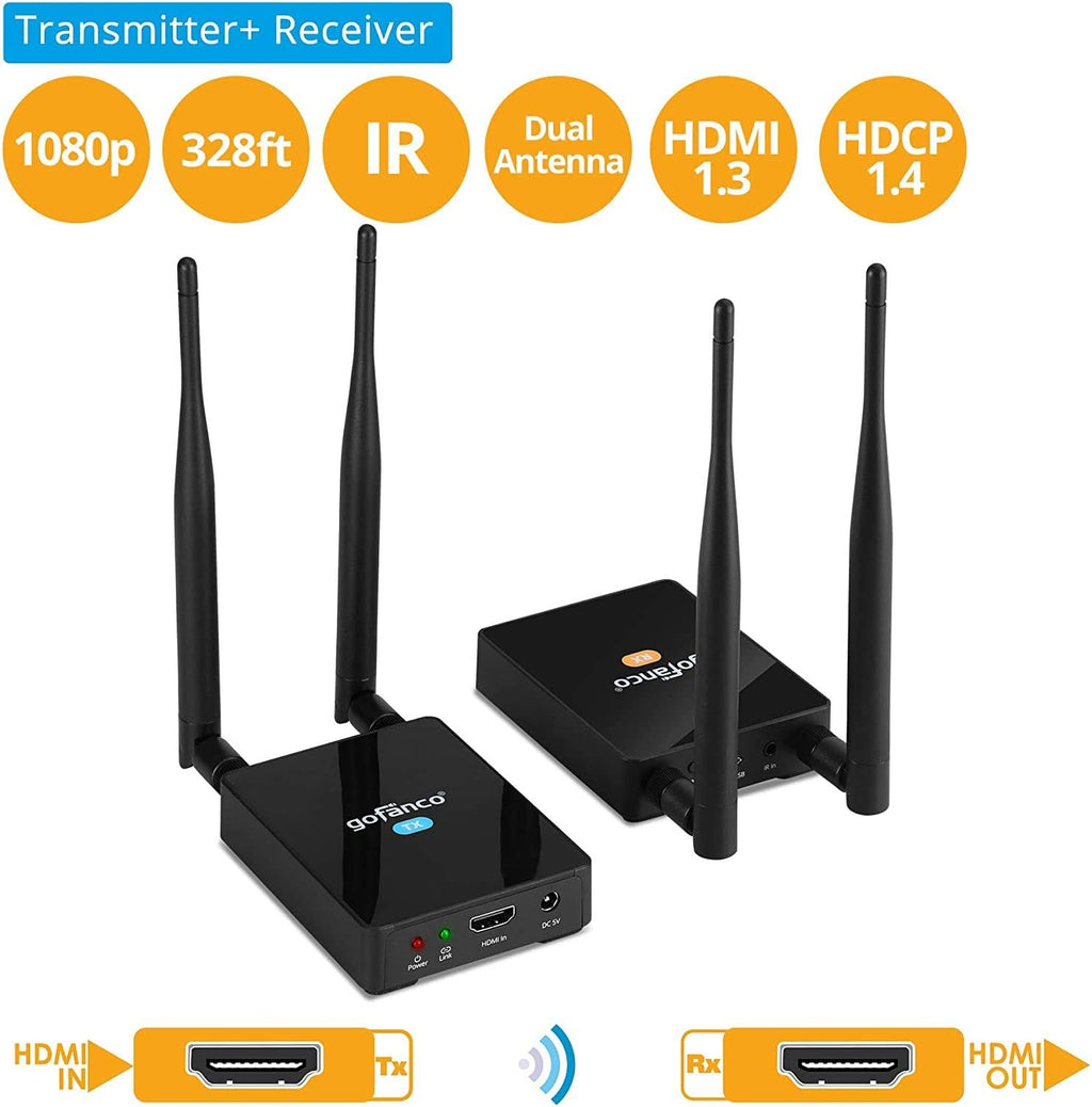 Wireless HDMI Extender Transmitter and Receiver Kit, Full HD 1080p, 328ft (100m) G9978