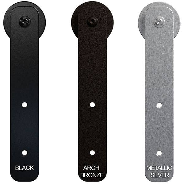 Barn Door Hardware Set with 6& Track & Silent Rollers, Silver Metallic G332