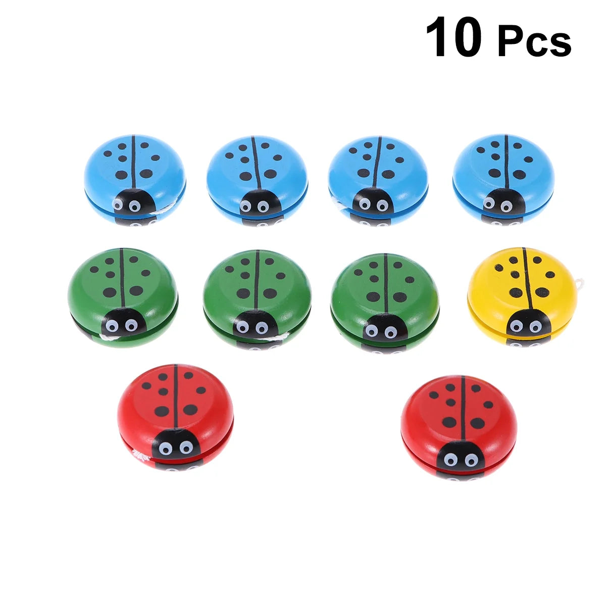 10pcs Wooden Yoyo Toys E78814