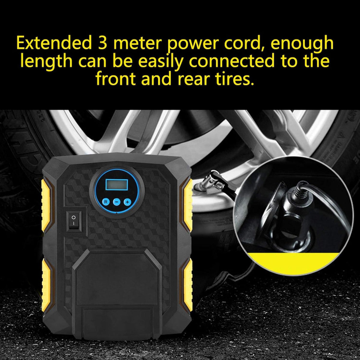 DC 12V Digital Portable Car Tire Inflator Pump 150PSI, Pack of 2 U726022