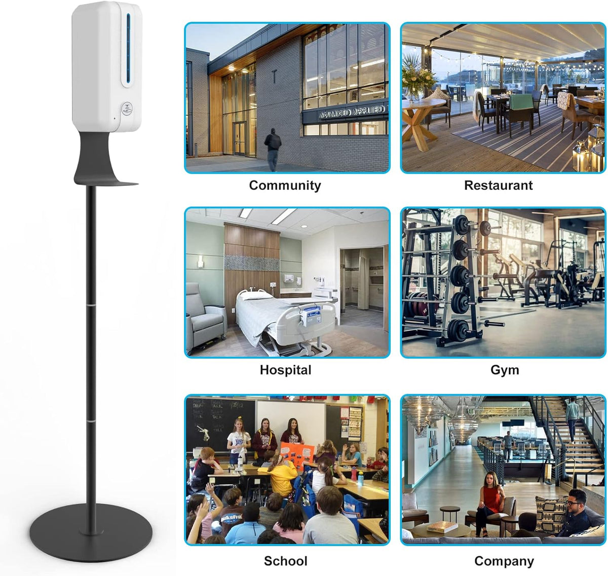 Touchless Automatic Hand Sanitizer Dispenser with Stand, 1500ml Refillable Inner Bottle P27081