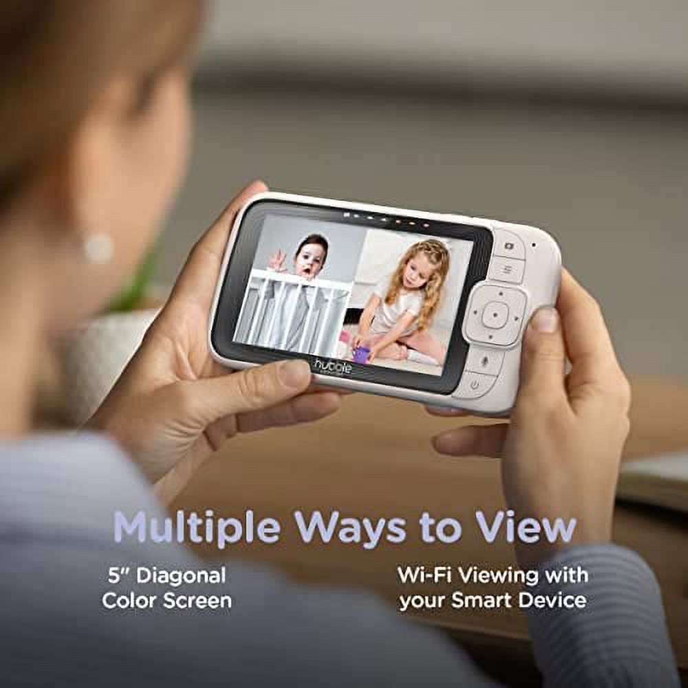Twin 5-Inch Baby Monitor with Night Vision and 2-Way Intercom V93387